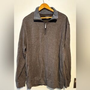NWOT Men’s Van Heusen Long Sleeve 1/4 Zip Pullover. XL, Heather Gray. Casual